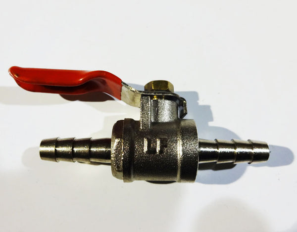 4-Pack Forged Brass Ball Valves - 5/16" Hose Barb To Barb, 180 Degree Handle Shut Off For Air, Water, Gas