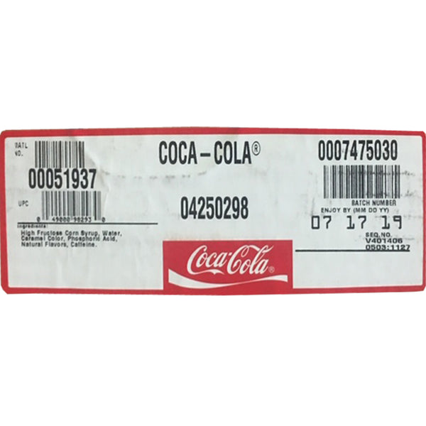 CocaCola Brand 2.5 Gallon Bag In Box Fountain Syrup, 51 Ratio