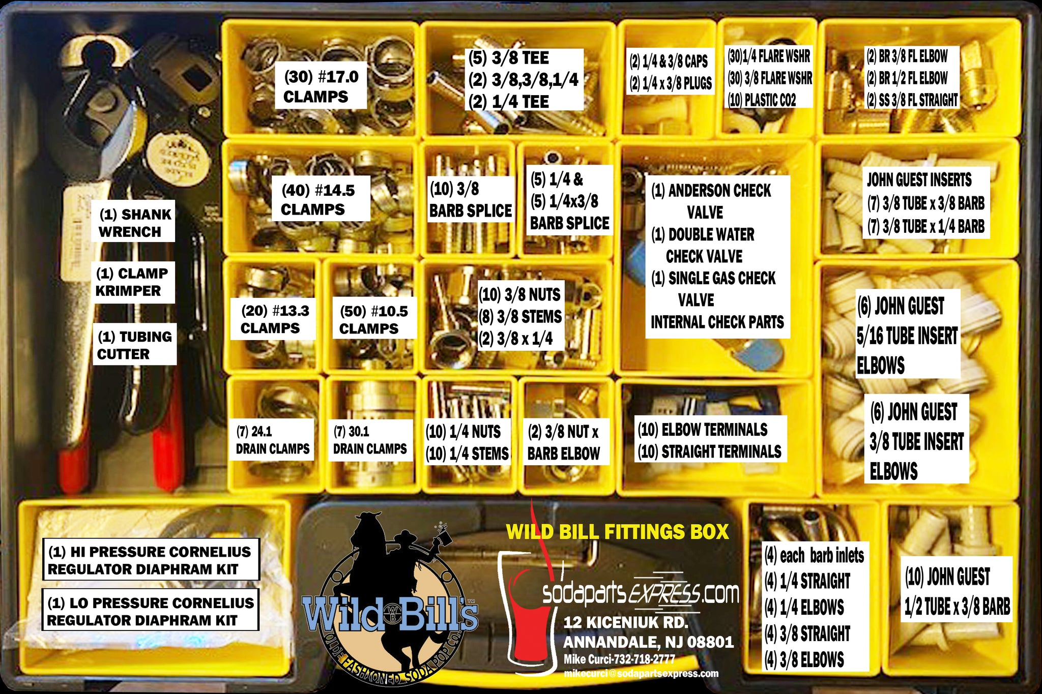 wbFITTINGS BOX WILD BILL SODA