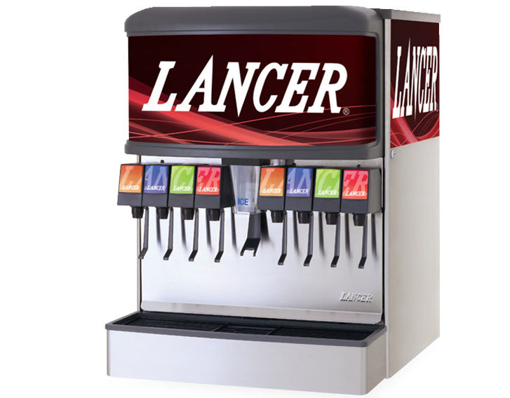 LANCER 25” WIDE 8 DRINK ICE COMBO IBD 450025 DISPENSER, SANITARY LEVE